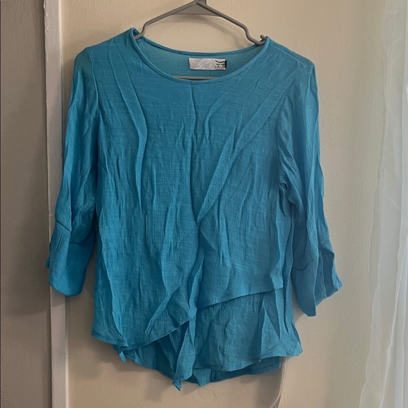 Elegant Teal Women's Blouse - Picture 1 of 5